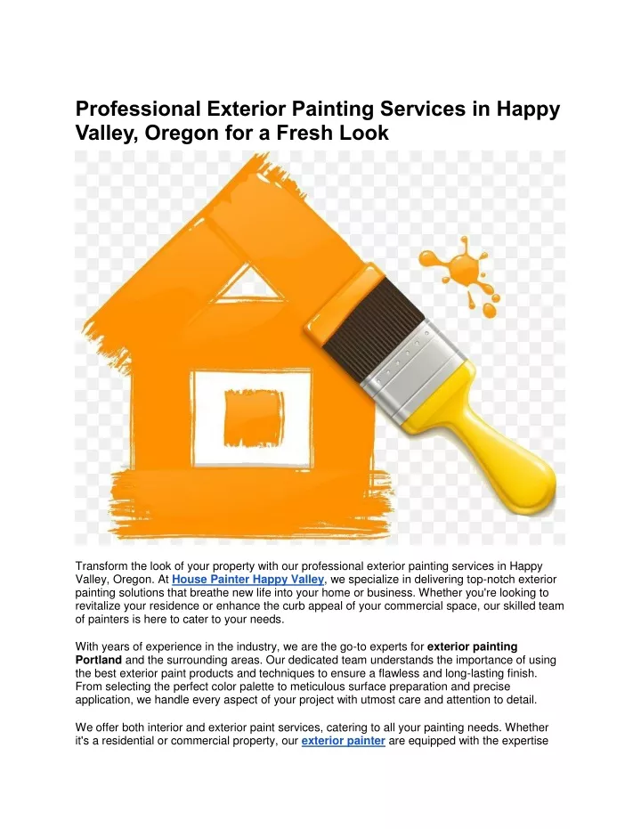 professional exterior painting services in happy