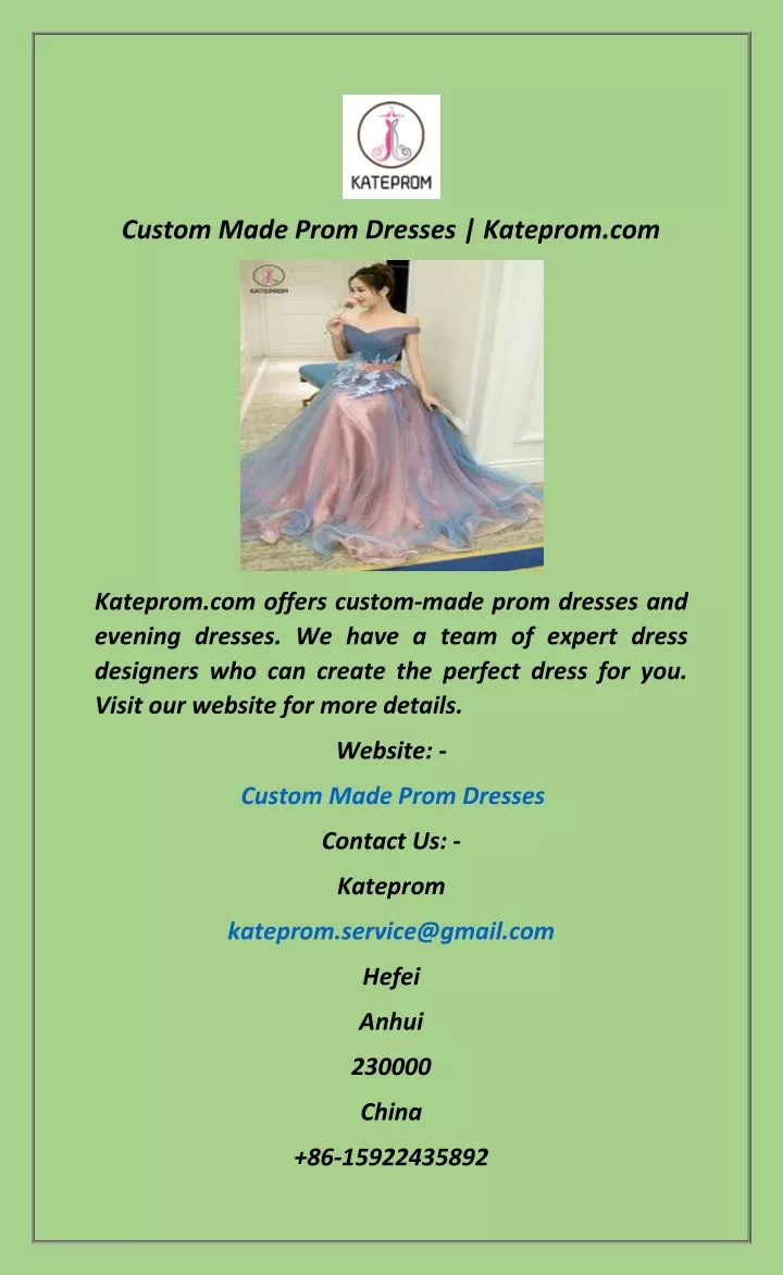 custom made prom dresses kateprom com