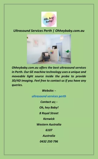 Ultrasound Services Perth  Ohheybaby.com
