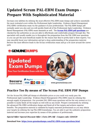 PAL-EBM PDF Dumps For Most effective Exam Success