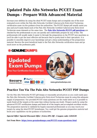 Vital PCCET PDF Dumps for Top Scores