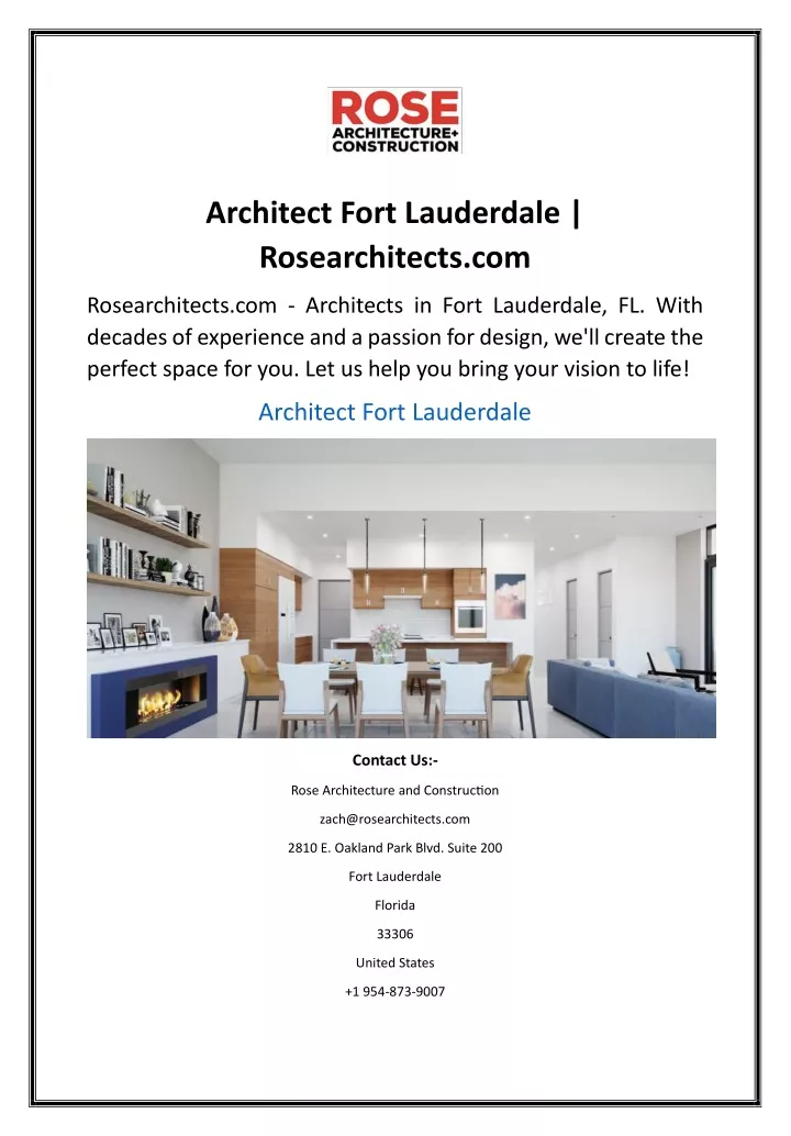 architect fort lauderdale rosearchitects com