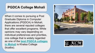 PGDCA College Mohali