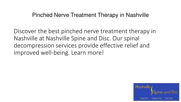 pinched nerve treatment therapy in nashville
