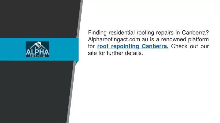 finding residential roofing repairs in canberra