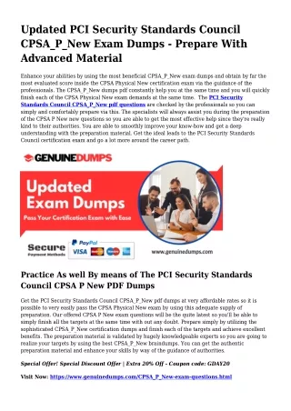 CPSA_P_New PDF Dumps For Finest Exam Success