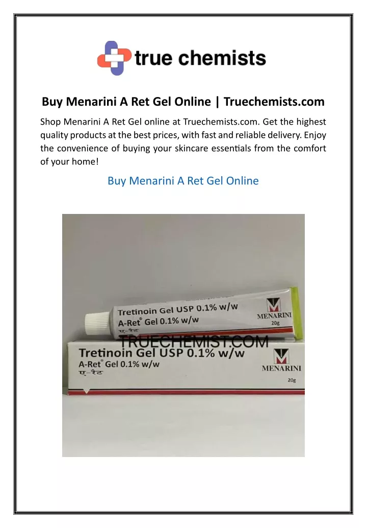 buy menarini a ret gel online truechemists com