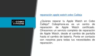 Reparación Apple Watch Cobo Calleja Cobophone.es