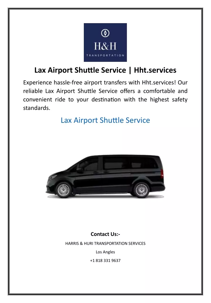 lax airport shuttle service hht services