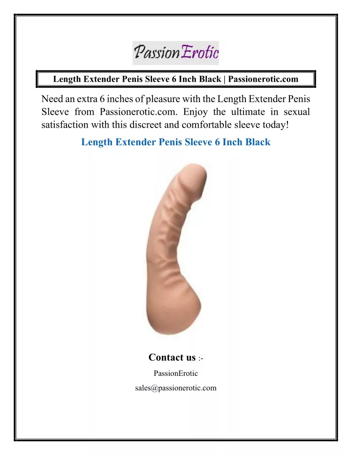 length extender penis sleeve 6 inch black