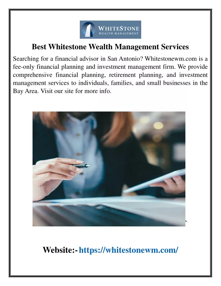 best whitestone wealth management services