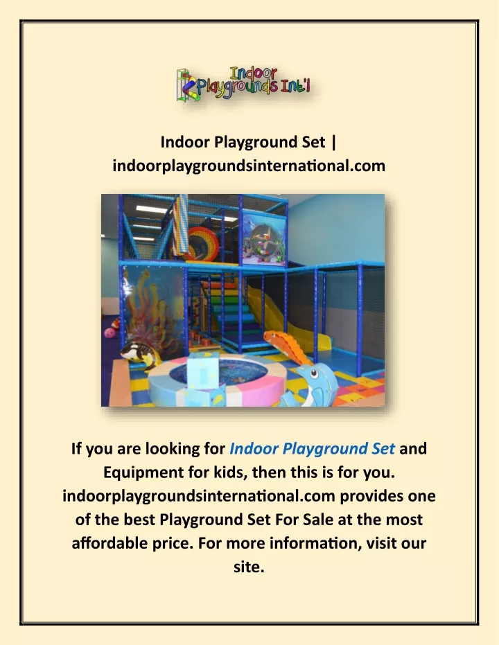 indoor playground