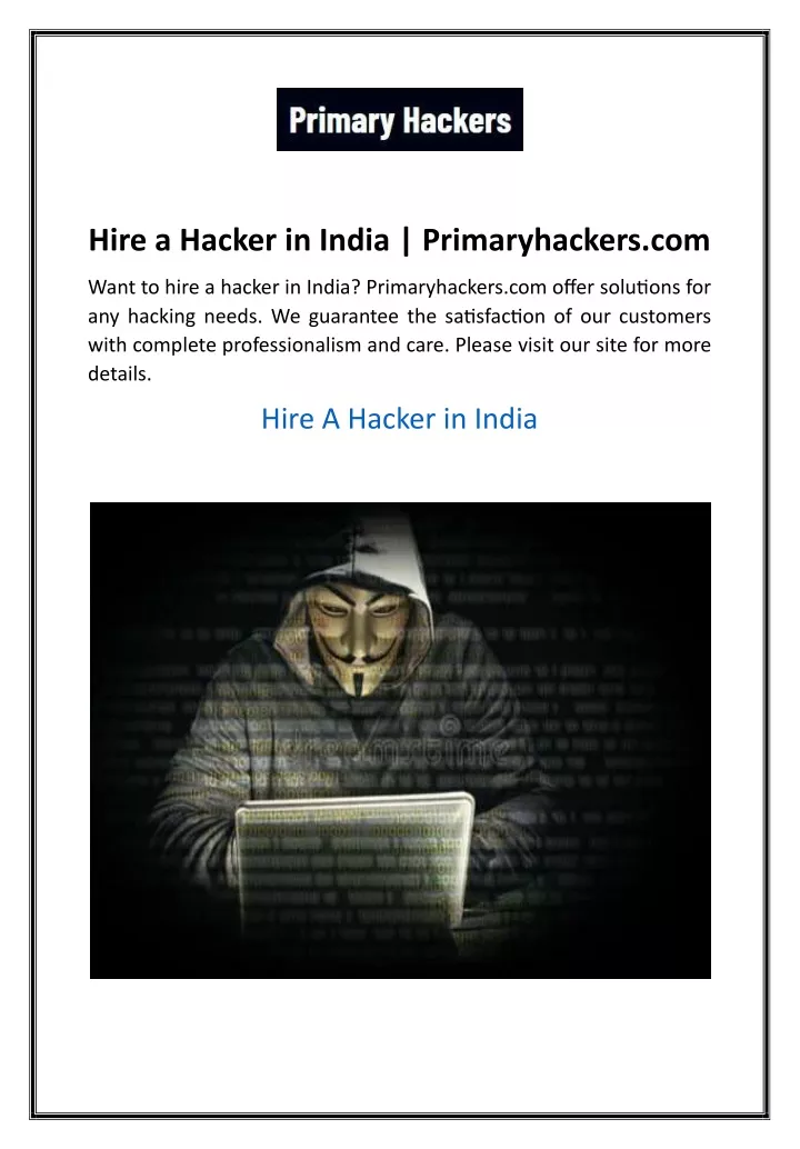 hire a hacker in india primaryhackers com