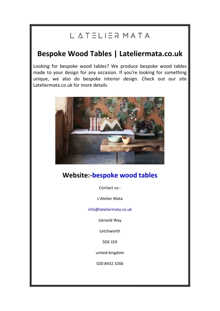 bespoke wood tables lateliermata co uk