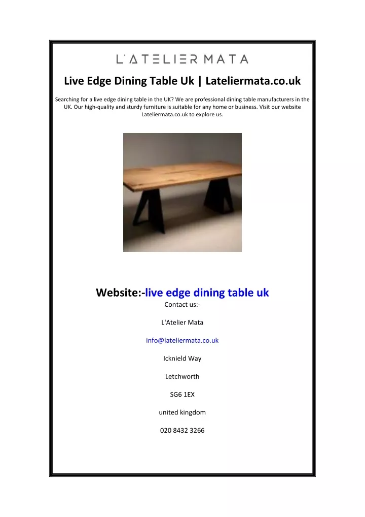 live edge dining table uk lateliermata co uk