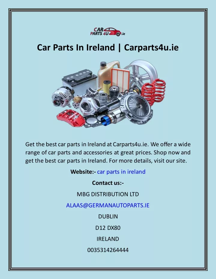 car parts in ireland carparts4u ie