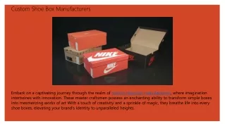 custom shoe box manufacturers