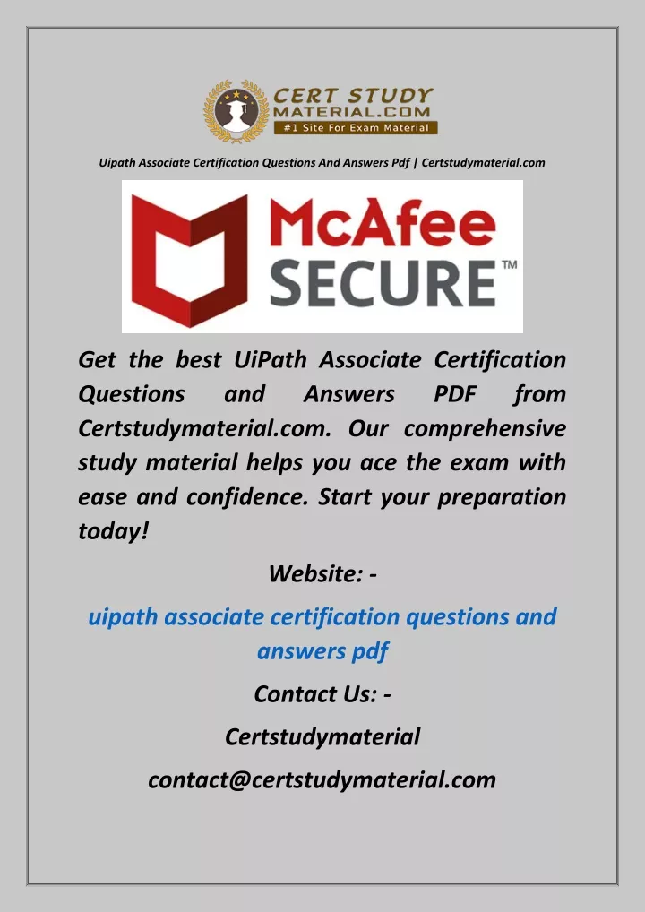 uipath associate certification questions