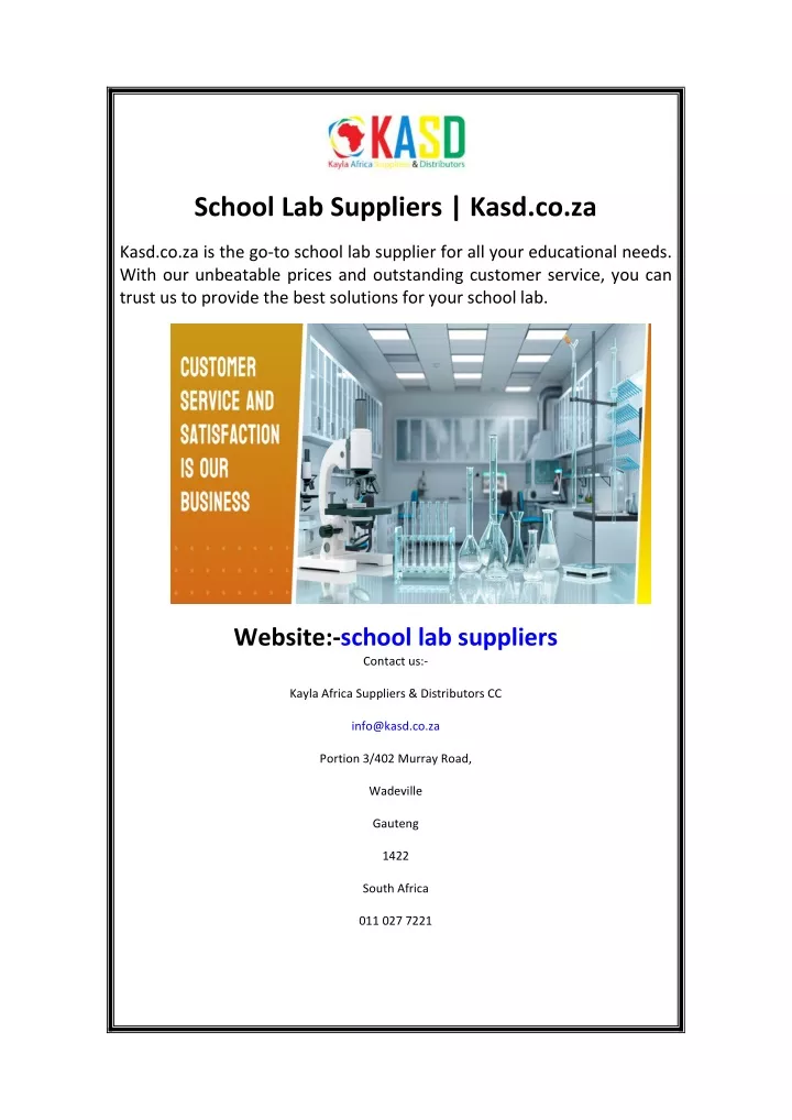 school lab suppliers kasd co za