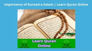 Significance of recitating Of Durood-o-Salam