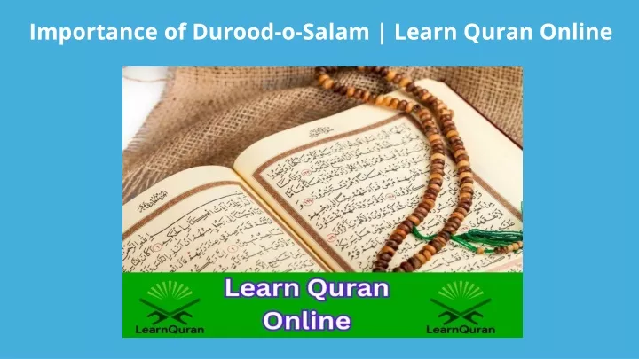 importance of durood o salam learn quran online