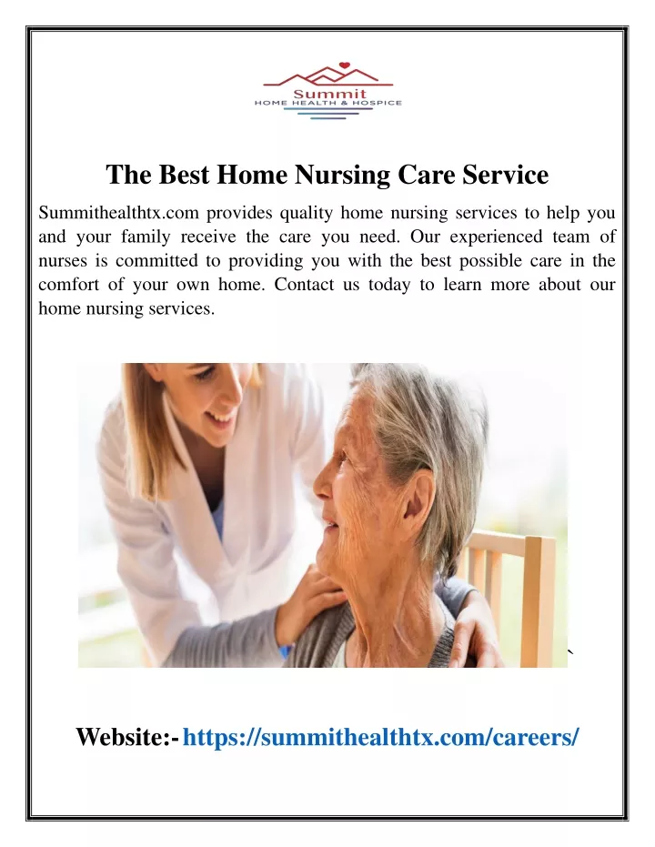 the best home nursing care service