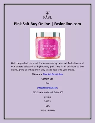 Pink Salt Buy Online  Faslonline