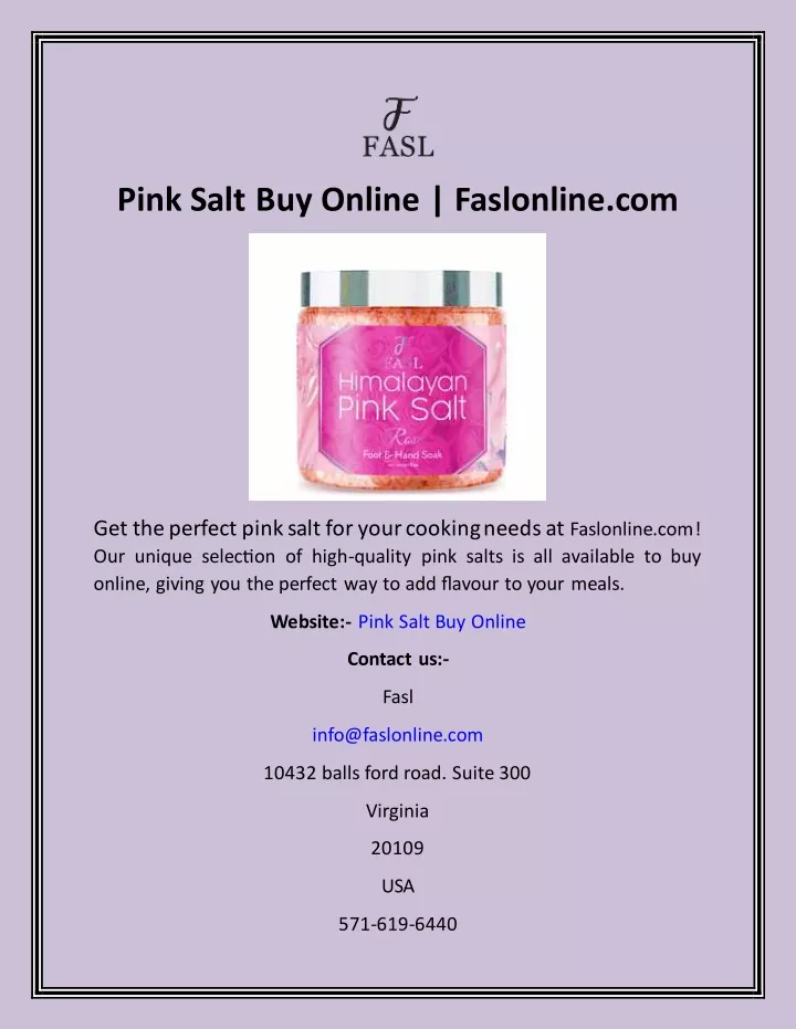 pink salt buy online faslonline com