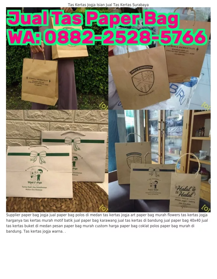 tas kertas jogja isian jual tas kertas surabaya