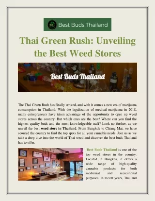 Unveiling the Best Weed Stores