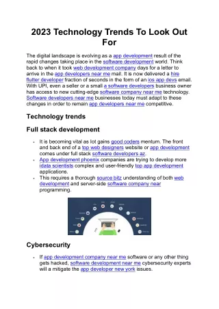 2023 technology trends to look out for