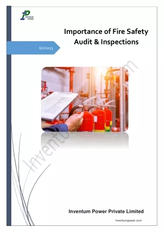 Importance of Fire Safety Audit & Inspections