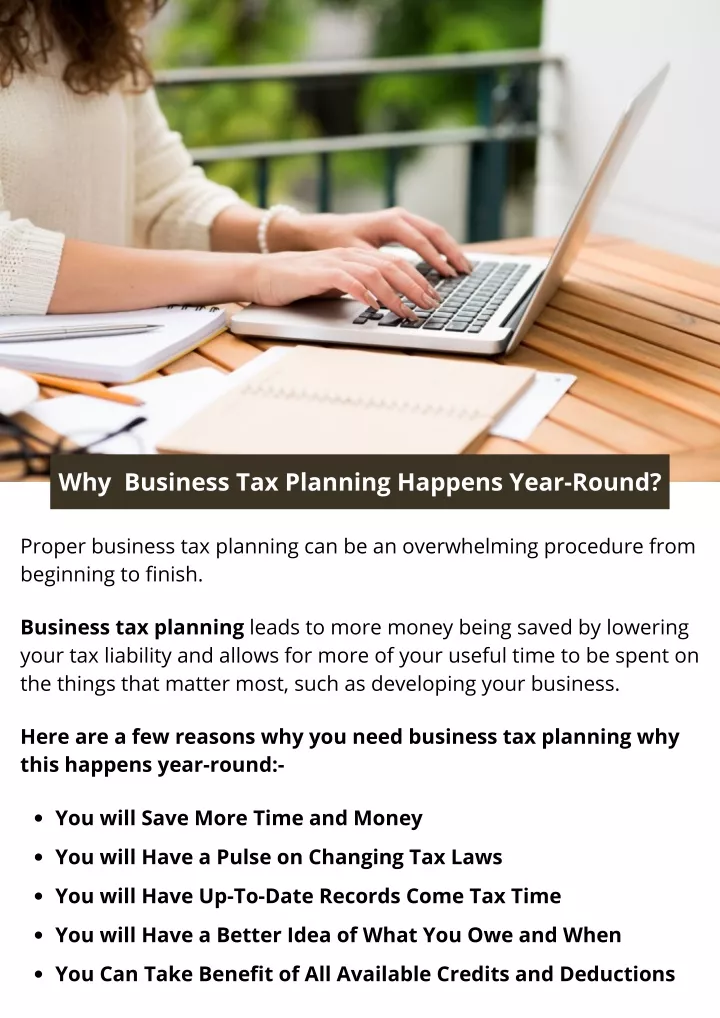 why business tax planning happens year round