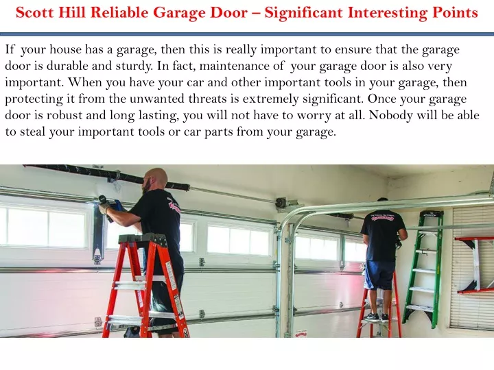 scott hill reliable garage door significant