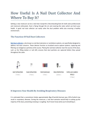 How Useful Is A Nail Dust Collector And Where To Buy It_.pdf