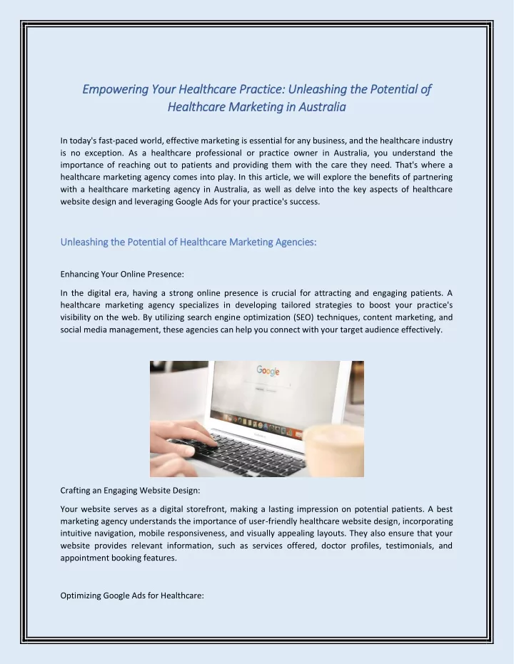 empowering your healthcare practice unleashing