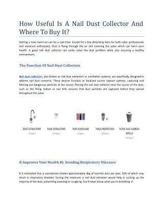 How Useful Is A Nail Dust Collector And Where To Buy It_.ppt