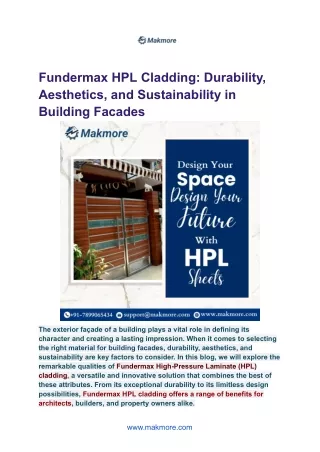 Fundermax HPL Cladding: Durability, Aesthetics, and Sustainability in Building F