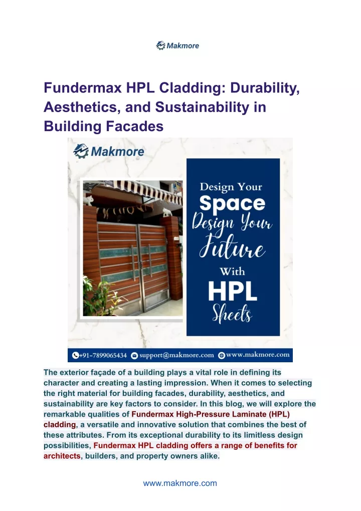 fundermax hpl cladding durability aesthetics