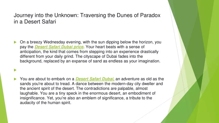 journey into the unknown traversing the dunes of paradox in a desert safari