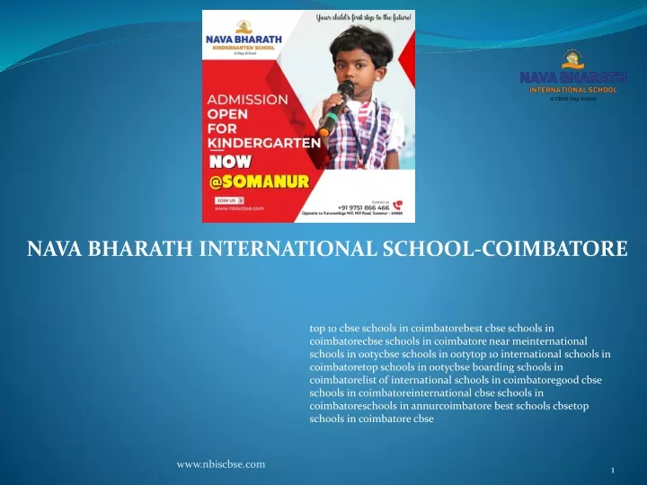 PPT - International Schools in coimbatore - Providing a Global ...