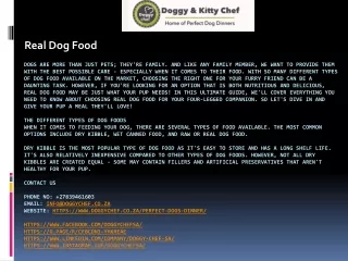 real dog food