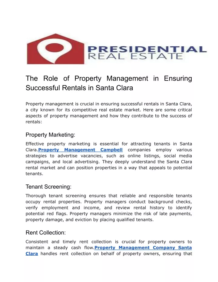 the role of property management in ensuring