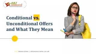 conditional vs unconditional offers and what they