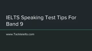 IELTS Speaking Test Tips For Band 9