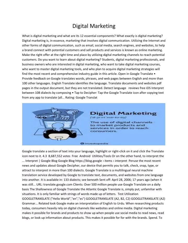 digital marketing