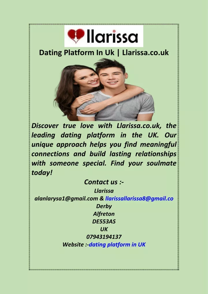dating platform in uk llarissa co uk