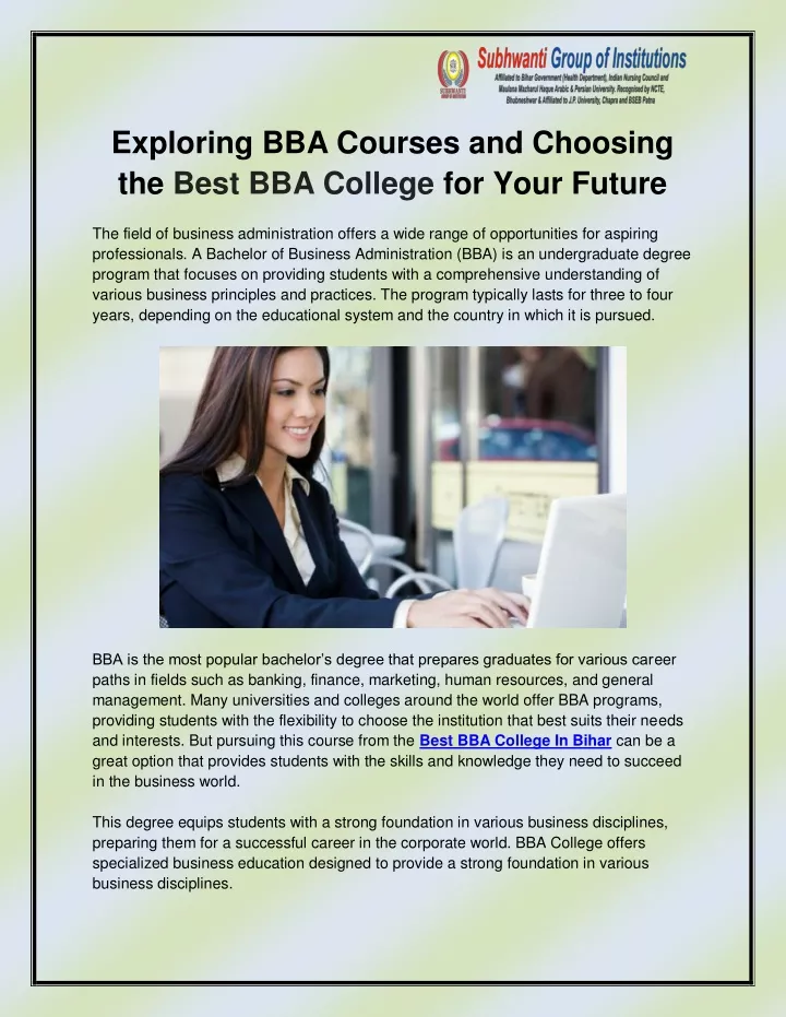 exploring bba courses and choosing the best