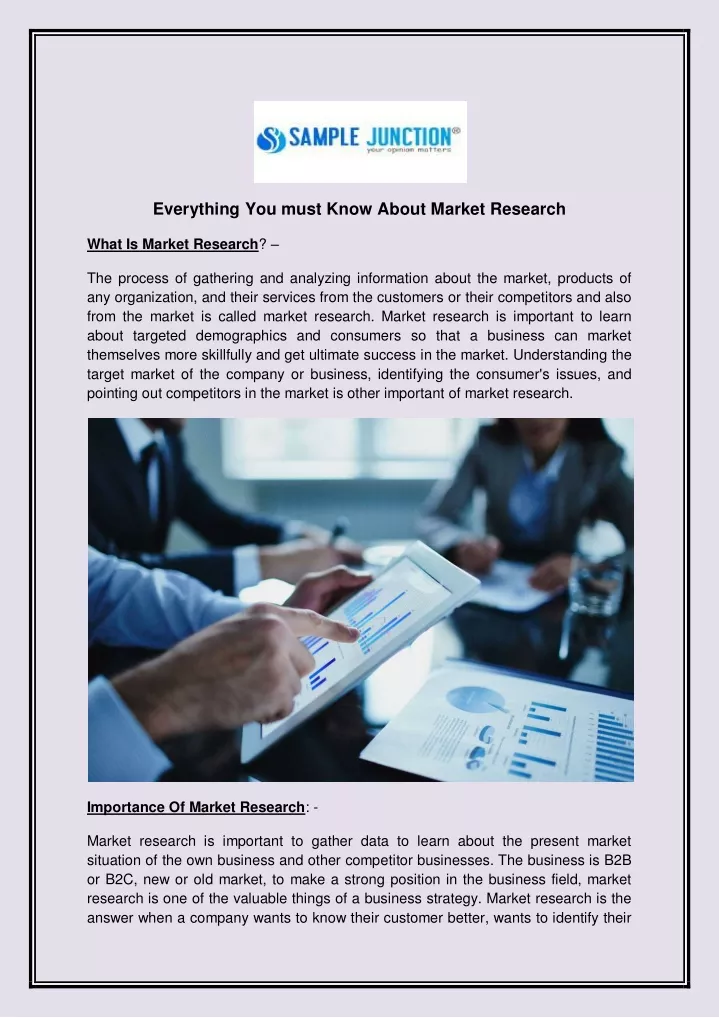 everything you must know about market research