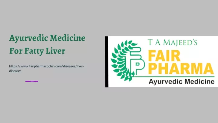 ayurvedic medicine for fatty liver